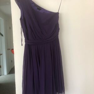 JAYGODFREY One-Shoulder Purple Chiffon Dress